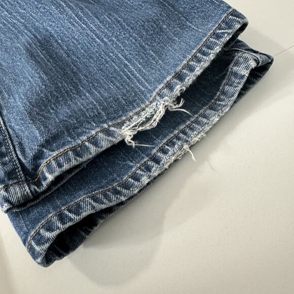 Levi's 518 Superlow Bootcut Jeans Sz 9M Blue VTG Y2K Grunge Low Rise Stretch - Picture 11 of 12